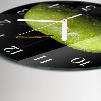 Glas wanduhr Apfel