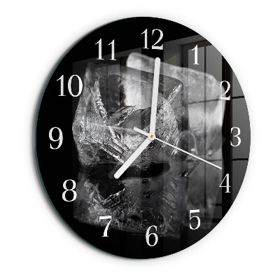Glas wanduhr Eiswürfel