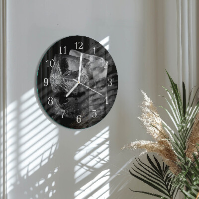 Glas wanduhr Eiswürfel