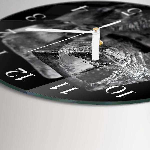 Glas wanduhr Eiswürfel