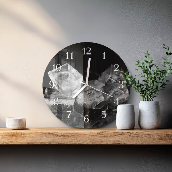 Glas wanduhr Eiswürfel