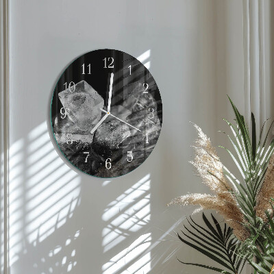 Glas wanduhr Eiswürfel