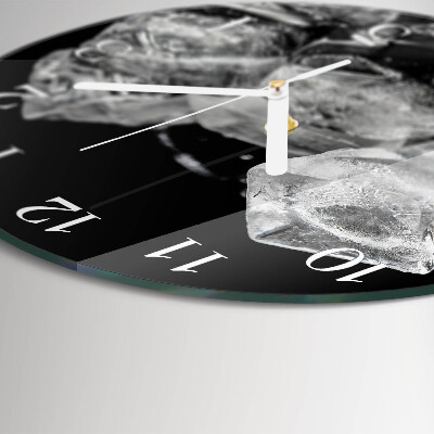 Glas wanduhr Eiswürfel