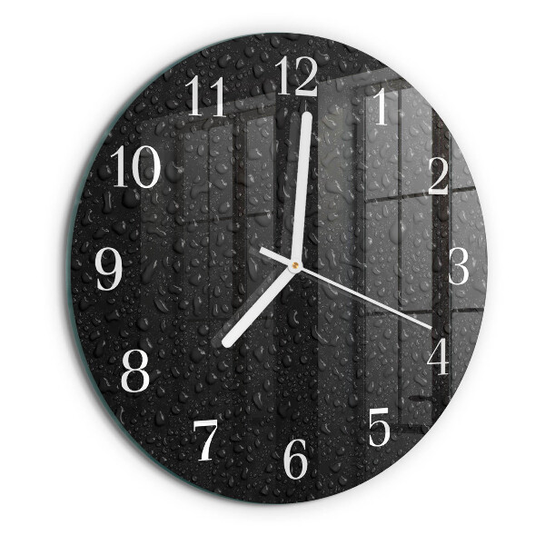 Glas wanduhr Wassertropfen