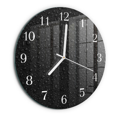 Glas wanduhr Wassertropfen