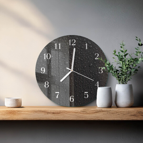 Glas wanduhr Wassertropfen