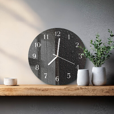 Glas wanduhr Wassertropfen