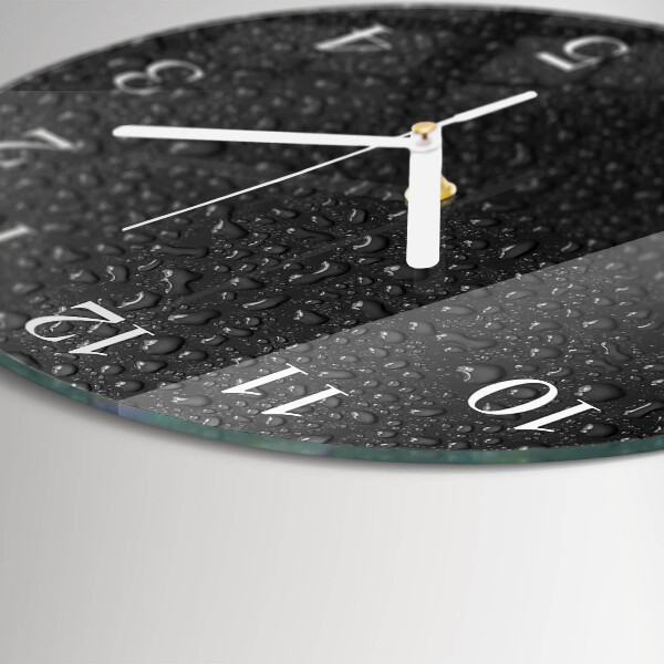 Glas wanduhr Wassertropfen