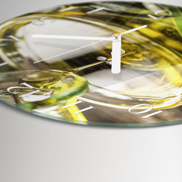 Glas wanduhr Olivenöl