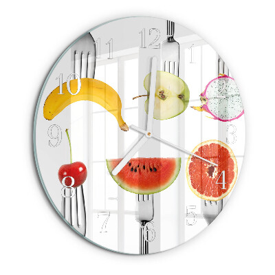 Glas wanduhr Obst