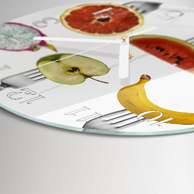 Glas wanduhr Obst