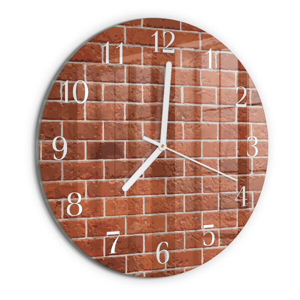 Glas wanduhr Ziegelmauer