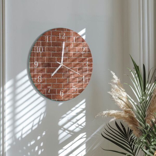Glas wanduhr Ziegelmauer