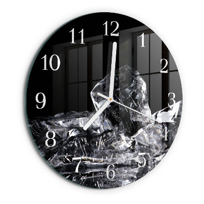 Glas wanduhr Eiswürfel
