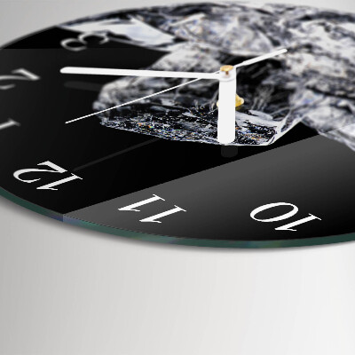 Glas wanduhr Eiswürfel