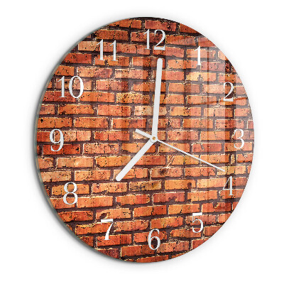 Glas wanduhr Ziegelmauer