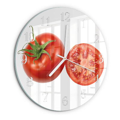 Glas wanduhr Tomaten