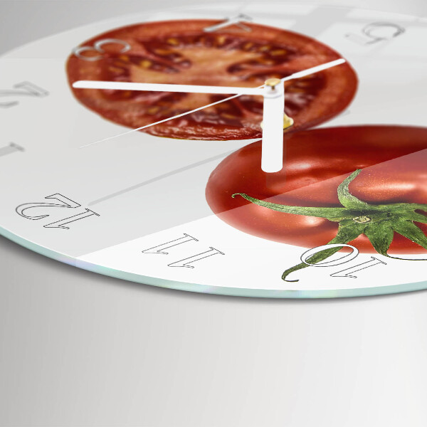 Glas wanduhr Tomaten