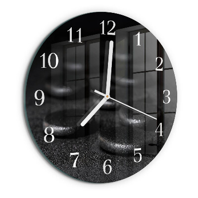 Glas wanduhr Zen-Steine