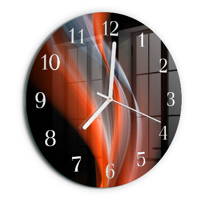 Glas wanduhr Lichtwellen