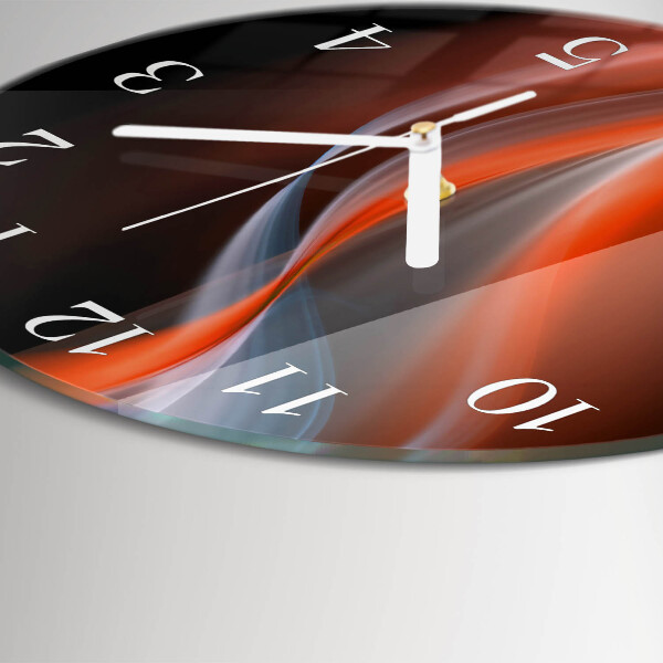 Glas wanduhr Lichtwellen