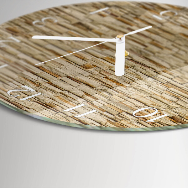 Glas wanduhr Dekorativer Stein