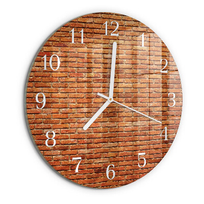 Glas wanduhr Ziegelsteine