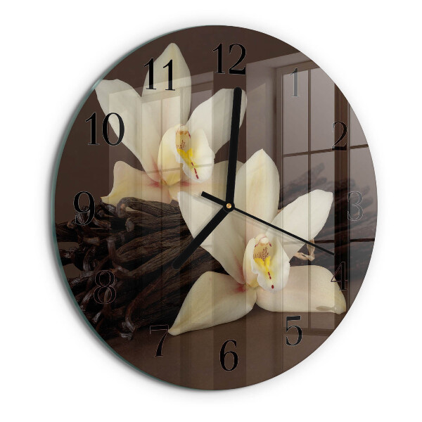 Wanduhr rund Vanille