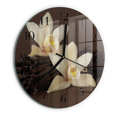 Wanduhr rund Vanille