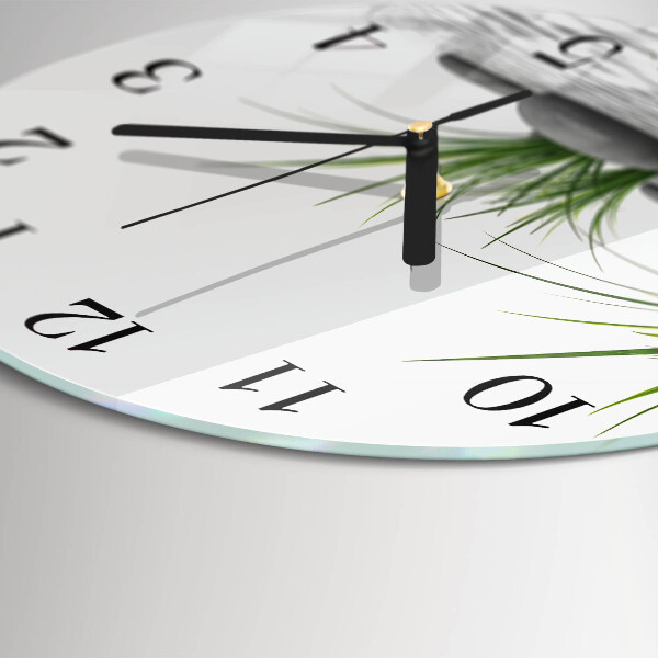 Wanduhr rund Steine