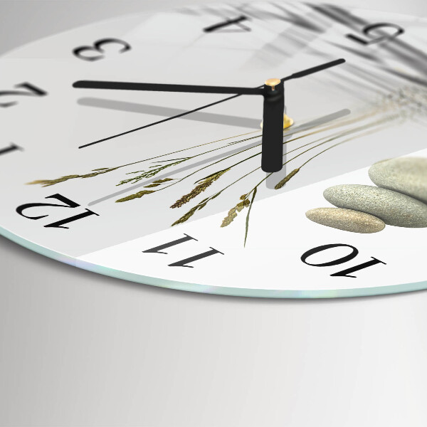 Wanduhr rund Steine