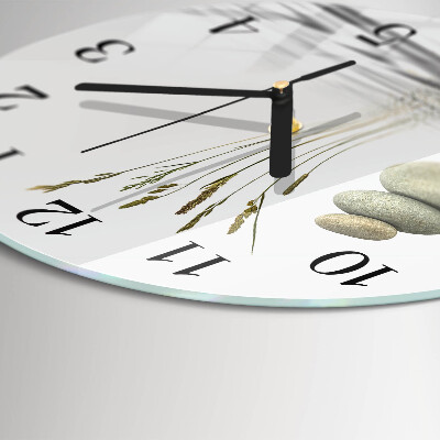 Wanduhr rund Steine