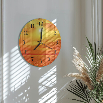 Wanduhr rund Sonnig