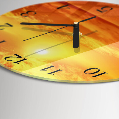 Wanduhr rund Sonnig