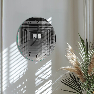 Wanduhr rund 3D-Tunnel