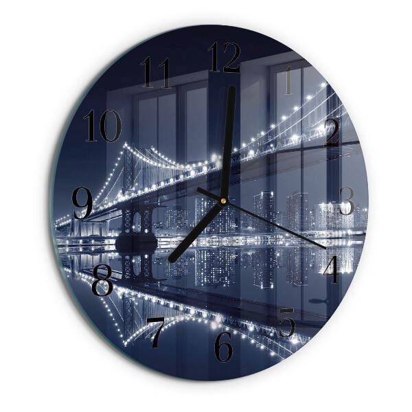 Wanduhr rund Brücke
