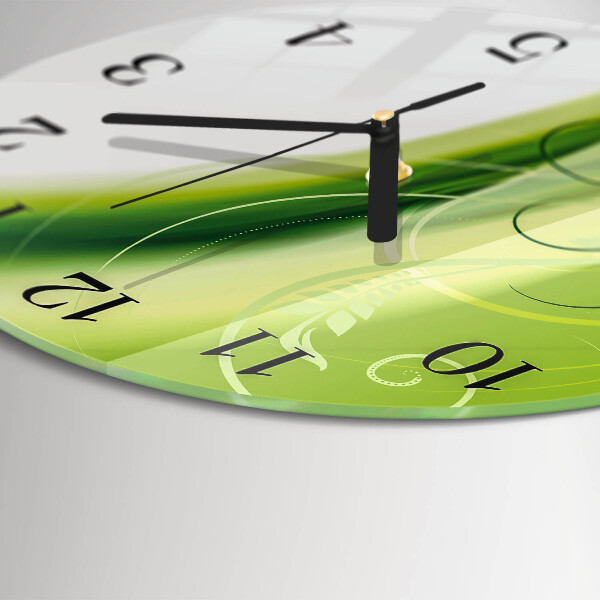 Wanduhr rund Blumenmuster