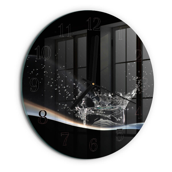 Wanduhr rund Wasser
