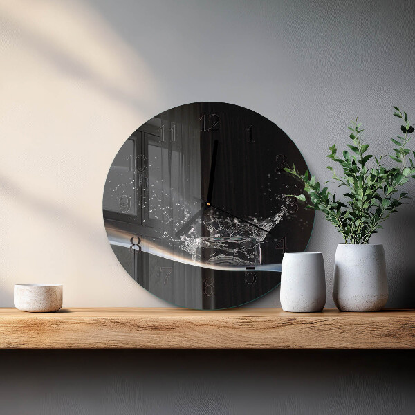 Wanduhr rund Wasser