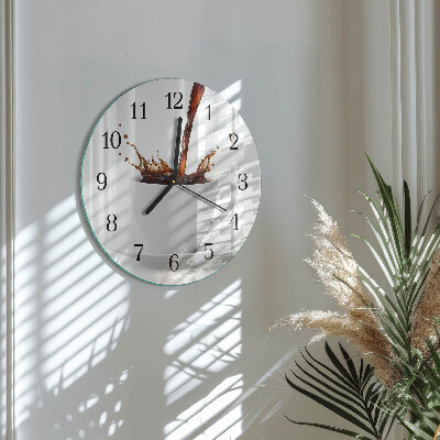 Wanduhr rund Tasse Kaffee