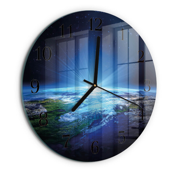 Wanduhr rund Das Universum der Erde