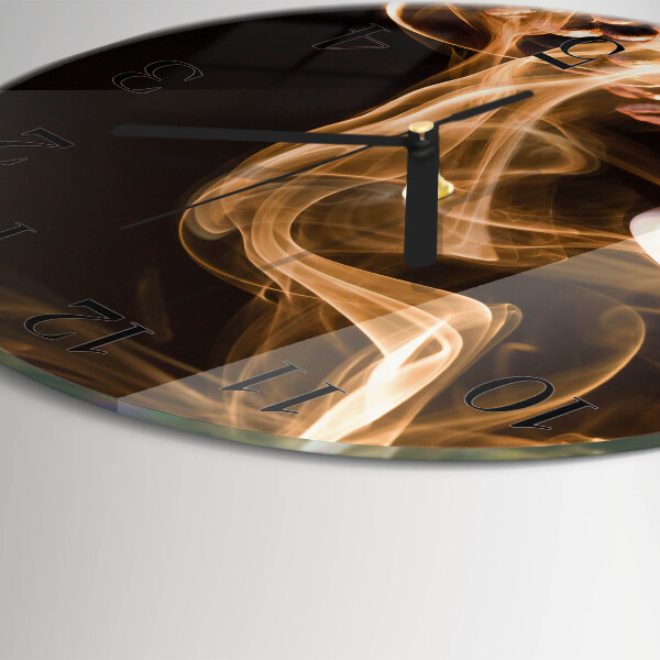 Wanduhr rund Tasse Kaffee