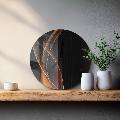 Wanduhr rund Abstrakte Linien