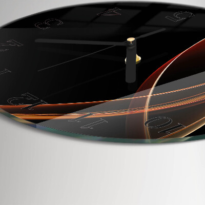 Wanduhr rund Abstrakte Linien