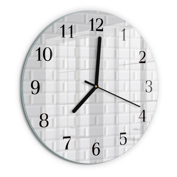 Wanduhr rund Ziegel