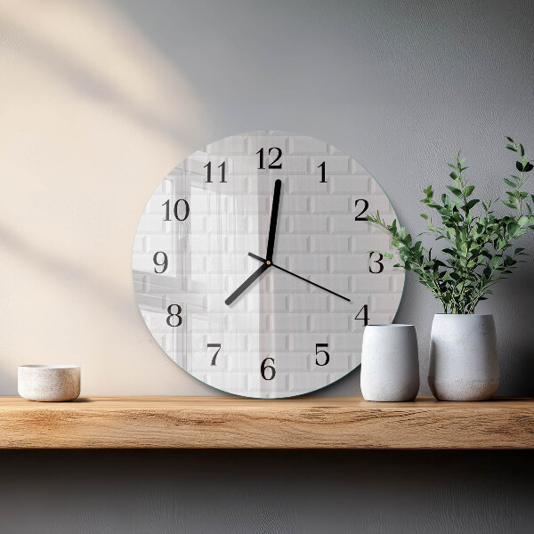 Wanduhr rund Ziegel