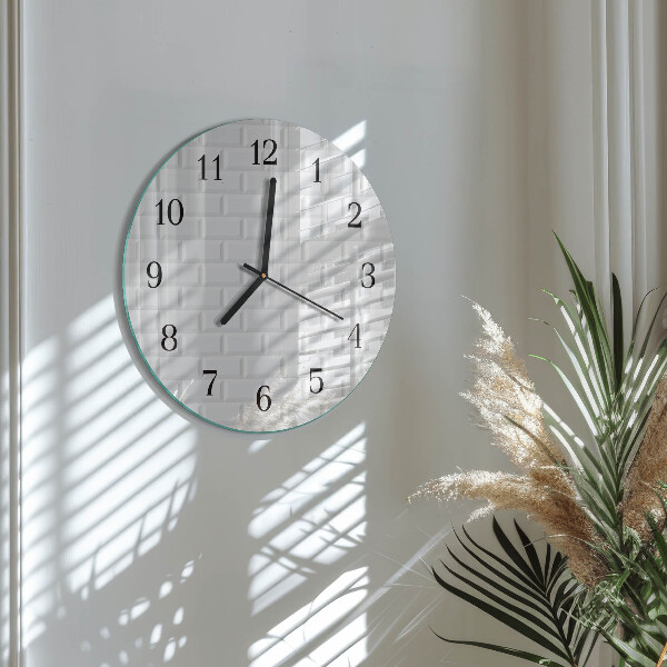 Wanduhr rund Ziegel