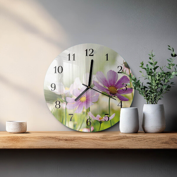 Wanduhr rund Wiese