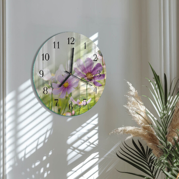 Wanduhr rund Wiese