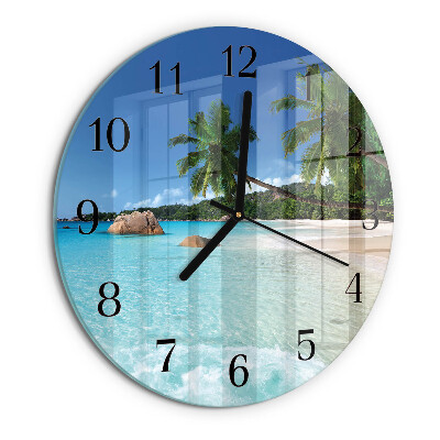 Wanduhr rund Strand